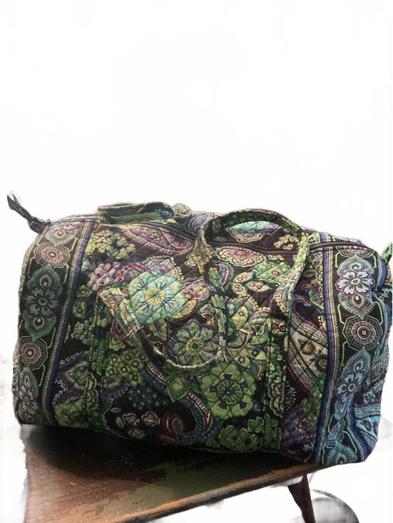 Vera Bradley Handbags - Vera Bradley Signature Travel Duffel Bag - Floral Green & Purple